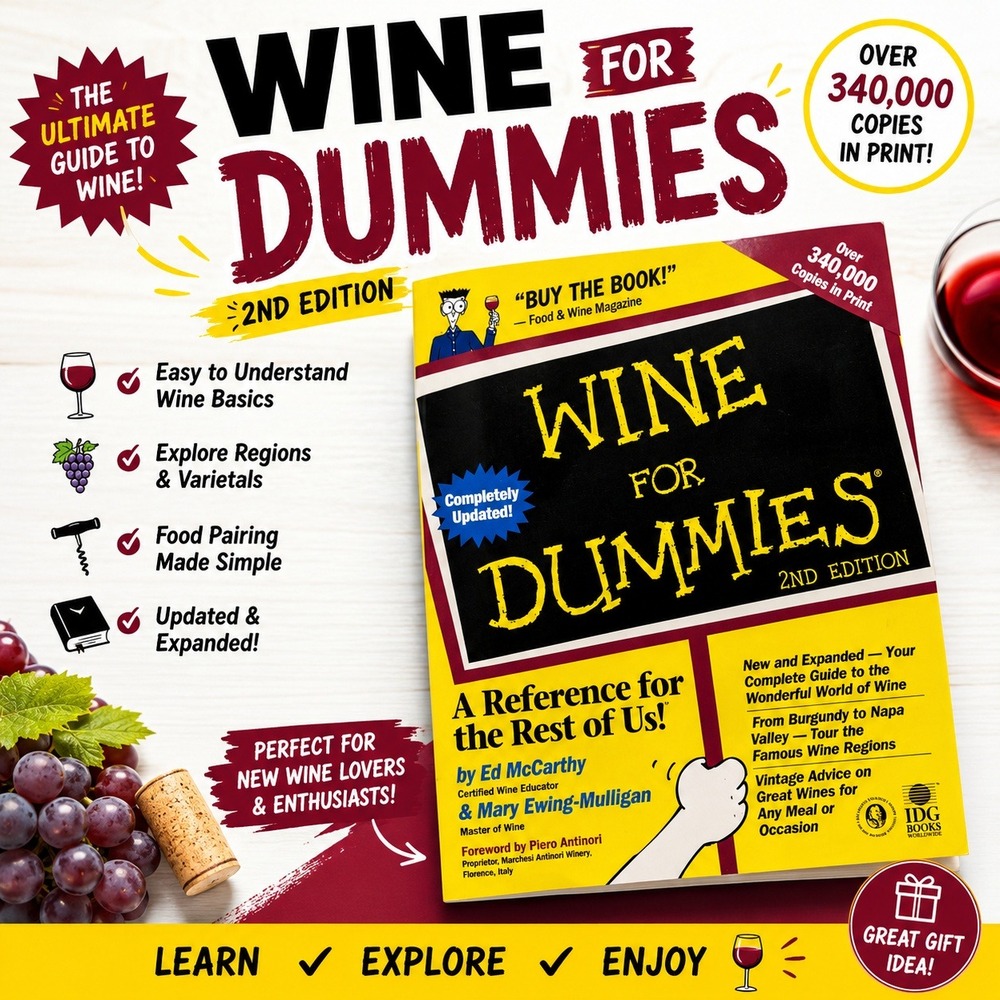 Wine for Dummies 2nd Edition Ed McCarthy Ewing-Mulligan Wine Guide Paperback